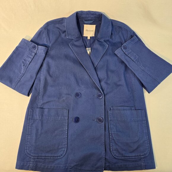 MADEWELL Officecore Bluestone Crossover (Re)generative Chino Blazer Size M NEW! - Picture 7 of 16